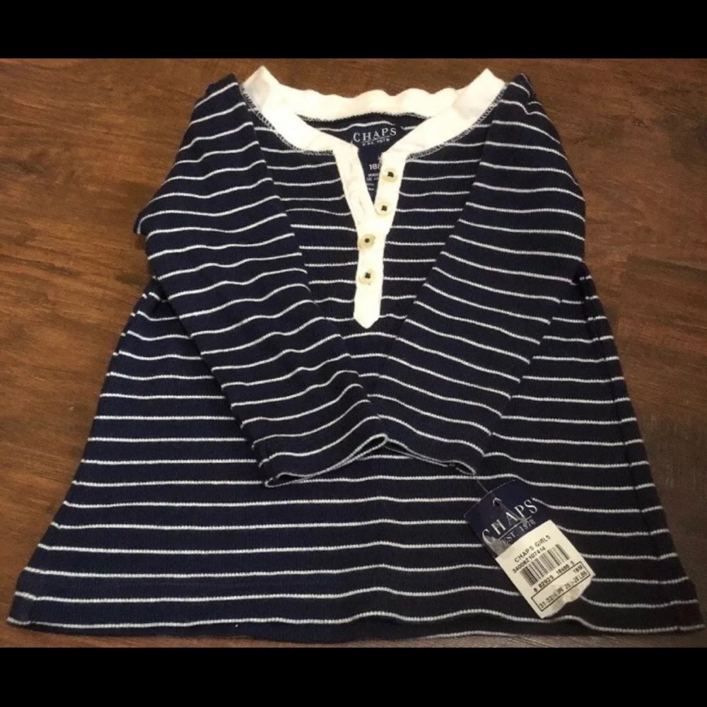 💕NWT L/S Baby Girl Chaps L/S Shirt Sz 18 Mths 💕
